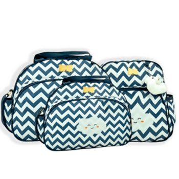 223 Kit Bolsa de Maternidade Chevron com 3 Peças Mave Baby