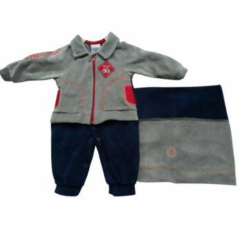 Saída Maternidade Plush Masculina Press  RN a P  Maglian  | 5676
