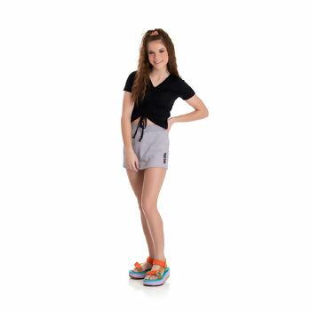8124 Blusa Canelada com Drapeado 10 ao 16 Rechsul