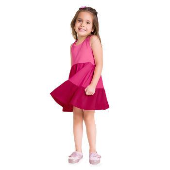 Vestido infantil Meia Malha  COLLOR LISTA  4 AO 8  Kyly | Ref 112056