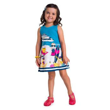 Vestido Infantil Meia Malha  PRAIA  1 ao 3   Kyly  |  Ref. 112052