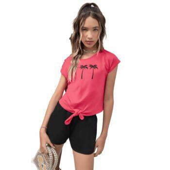 Blusa Cropped Juvenil   COQUEIROS   10 ao 20   Amora Kyly |  51911     VERÃO2023