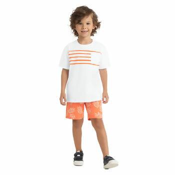 Conjunto Masculino Infantil Camiseta e Bermuda  OCEAN   4 ao 8     Milon Kyly   |   15493        VER