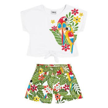 Conjunto Feminino Infantil  Araras  1 ao 3     Kyly Nanai   |   601116       VE2023