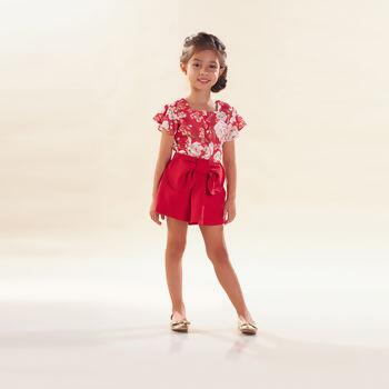 Conjunto Feminino Infantil  Shorts Laço    1 ao 4   Kiki Xodó   |  2450041    VE2023
