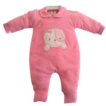 Macacão Bebe Malha Longo  Dog    P ao G     BumCalaBum      |   20495