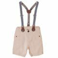 1041 Bermuda Masculina c/ Suspensório  P ao G   | Mania Kids